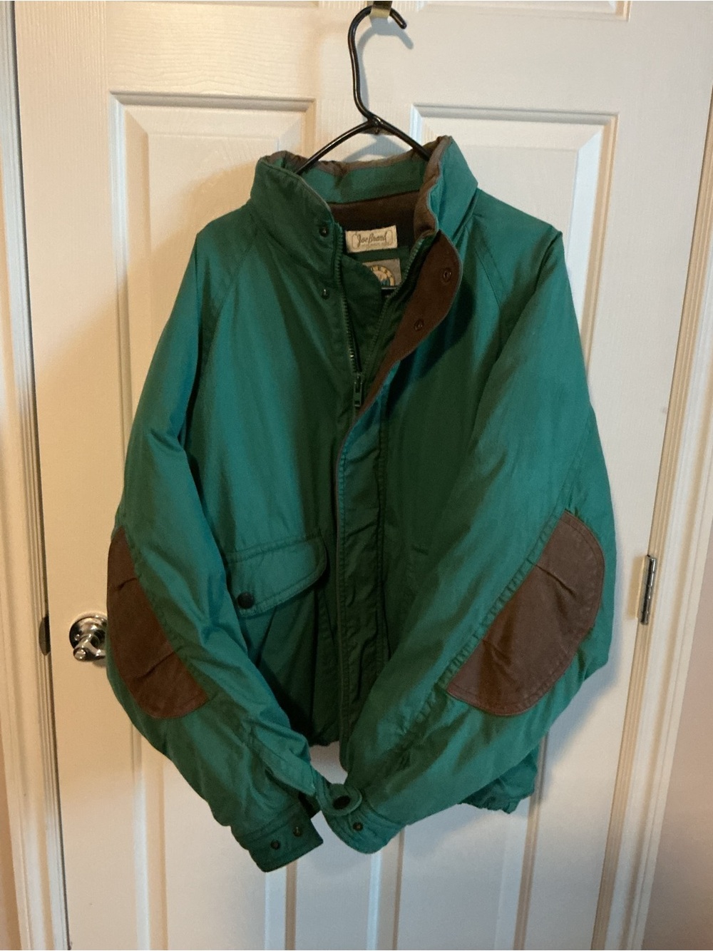 VINTAGE RAINFOREST Green Jacket with Brown Elbow Patches
